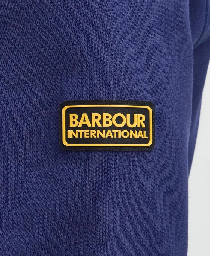 Racer Badge Sweatshirt Enfield Blue Men Barbour Hoodies and Sweatshirts