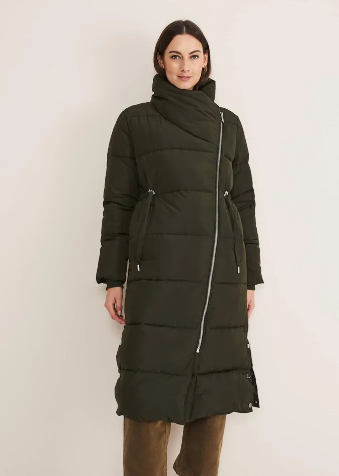 Rae Asymetric Puffer Green Women Phase Eight Coats
