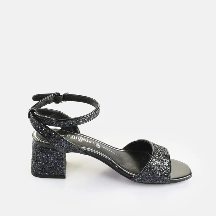 Rainelle Purpleblack Buffalo Heels
