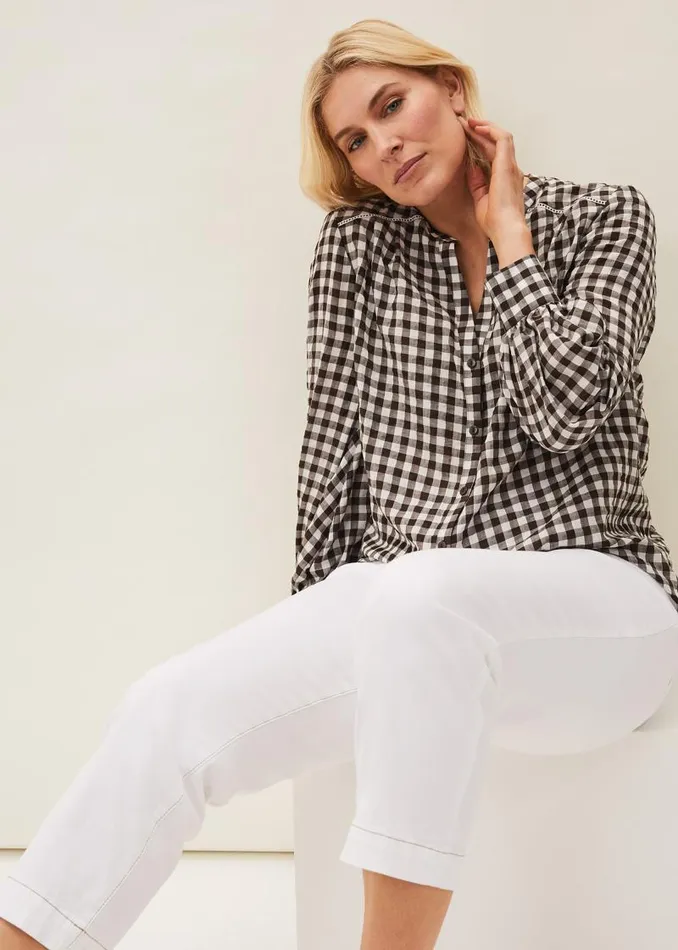 Ramona Cropped Straight Leg Jean White Women Phase Eight Jeans