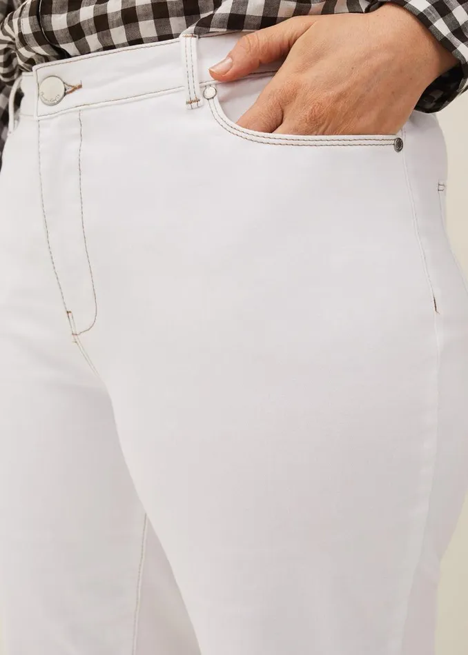 Ramona Cropped Straight Leg Jean White Women Phase Eight Jeans