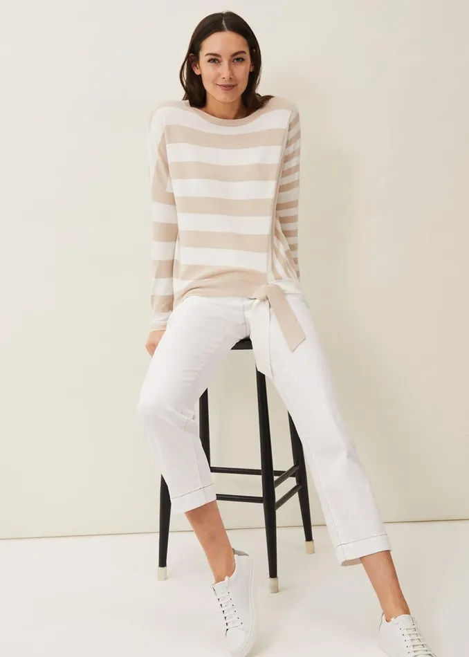 Ramona Cropped Straight Leg Jean White Women Phase Eight Jeans