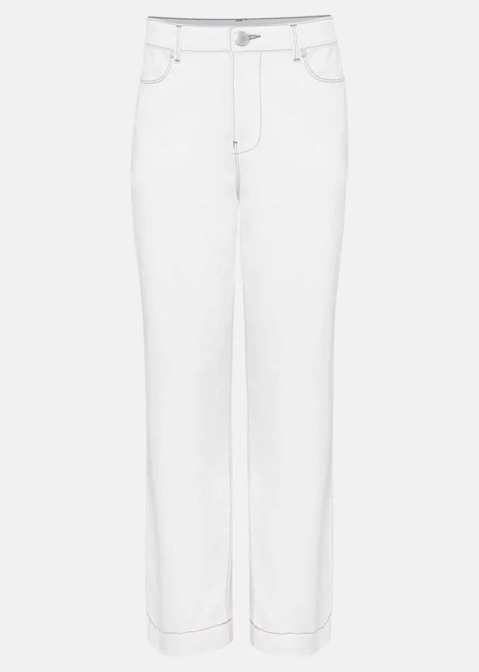 Ramona Cropped Straight Leg Jean White Women Phase Eight Jeans