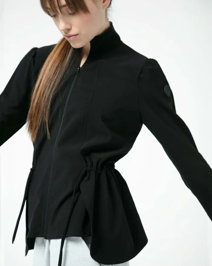 Repetto Womens Jackets Stretch Jersey Fitted Jacket Black