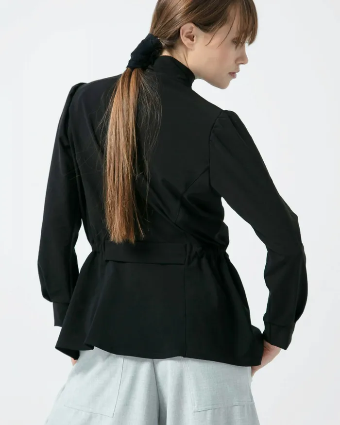 Repetto Womens Jackets Stretch Jersey Fitted Jacket Black