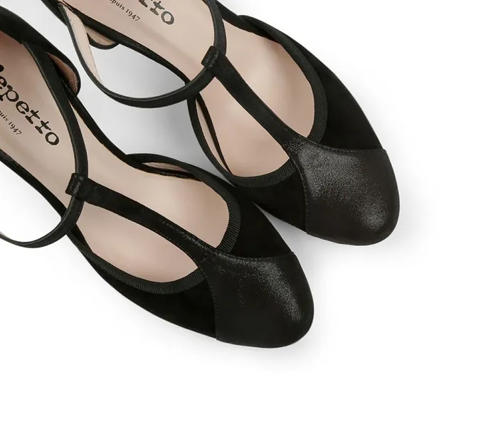 Repetto Womens Sandals Baya TStraps Black Carbone Cheap On Sale