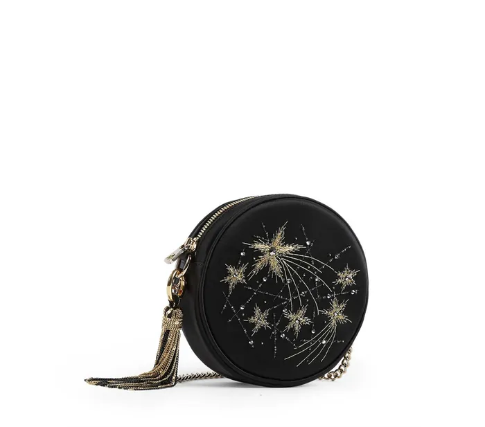 Repetto Womens Shoulder Bags Mini Couronne Bag Black And Gold Near Me