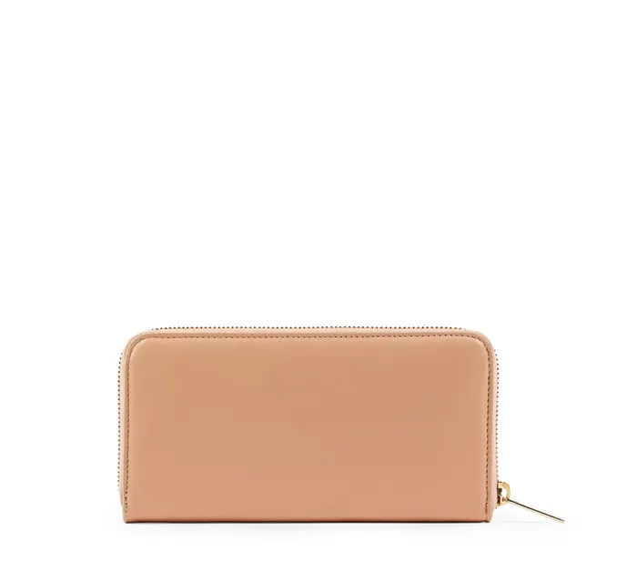 Repetto Womens Small Leather Goods Zippered Wallet Biscuit Nude And Pink Gold Near Me