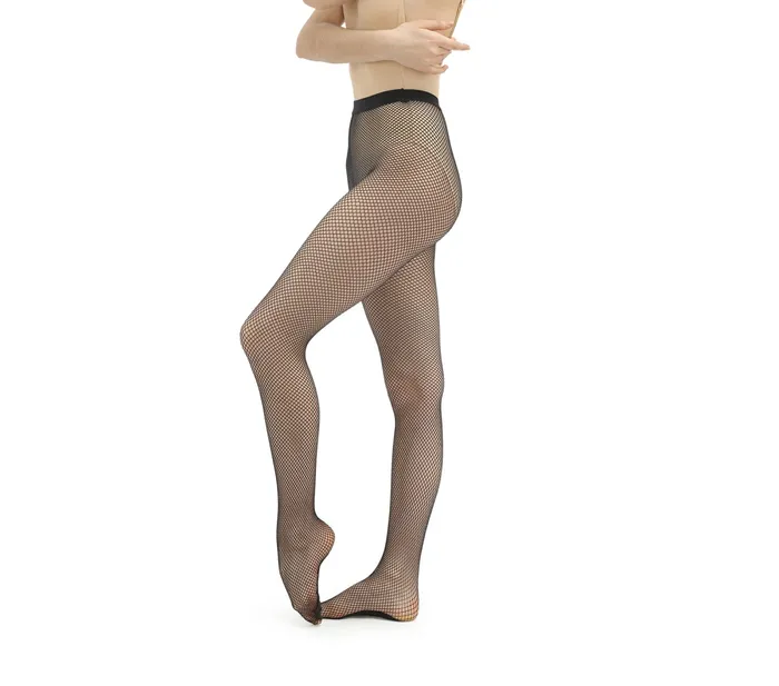Repetto Womens Tights and Leggings Net Footed Tights Black