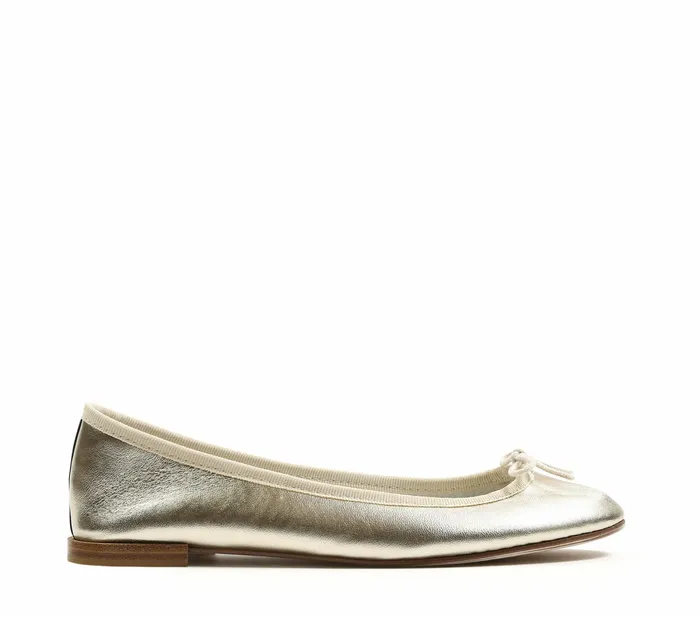 Repetto Womens Wedding Shoes Cendrillon Ballerinas Light Gold Gift for Friend