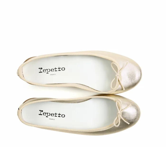 Repetto Womens Wedding Shoes Cendrillon Ballerinas Light Gold Gift for Friend