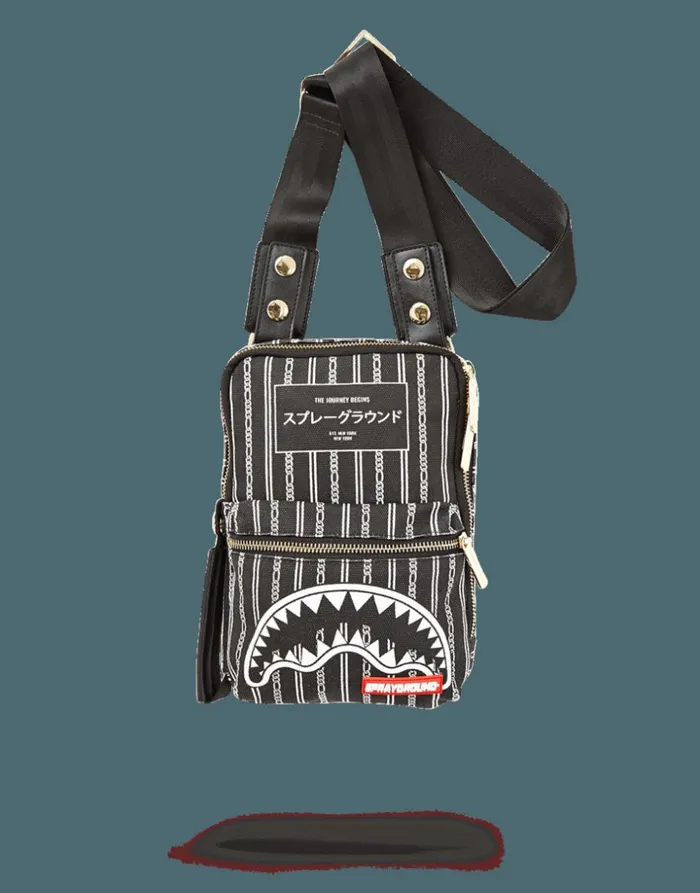 REVERSE BLACK SHARKS IN PARIS SLING Bags SPRAYGROUND