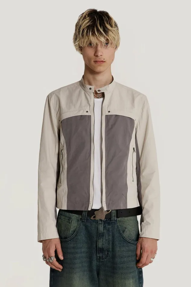 Rider Jacket White Men Jaded London Rider Jacket White Men Jaded London