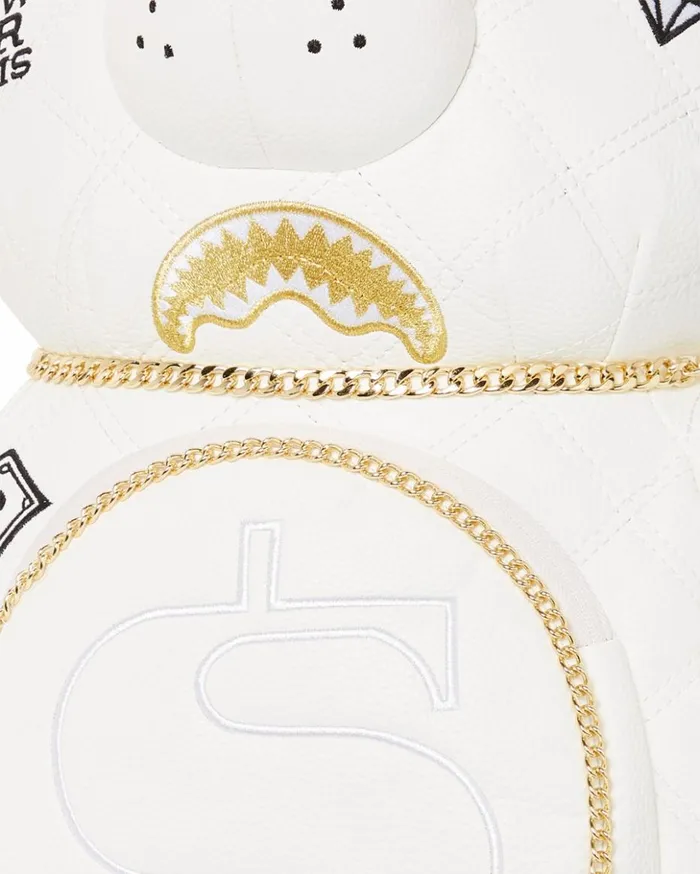 RIVIERA LE BLANC GOLD CHAIN MONEYBEAR TEDDYBEAR BACKPACK Bags SPRAYGROUND