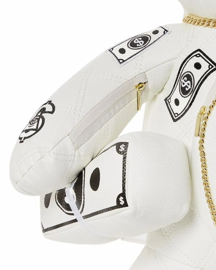 RIVIERA LE BLANC GOLD CHAIN MONEYBEAR TEDDYBEAR BACKPACK Bags SPRAYGROUND