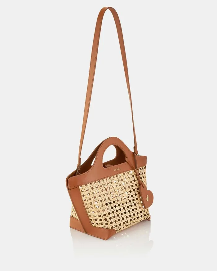 Riviera Tote Small Brown Women Aquazzura Shoulder Bags