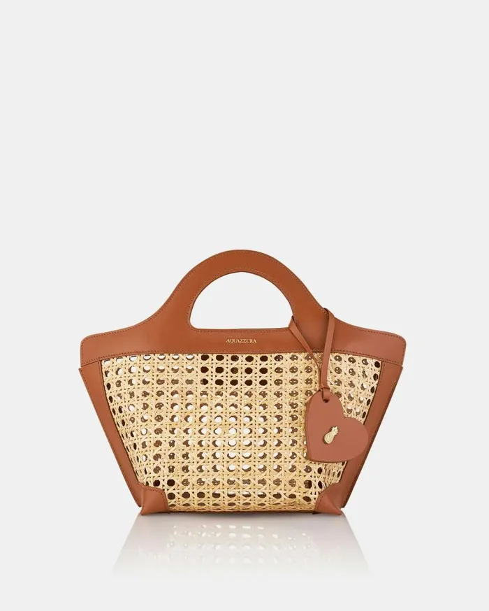 Riviera Tote Small Brown Women Aquazzura Shoulder Bags Riviera Tote Small Brown Women Aquazzura Shoulder Bags