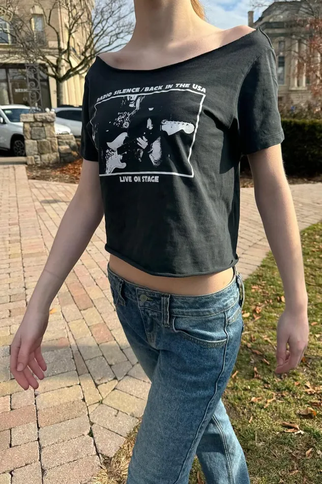 Robyn Back In The Usa Top Black Women Brandy Melville Tops