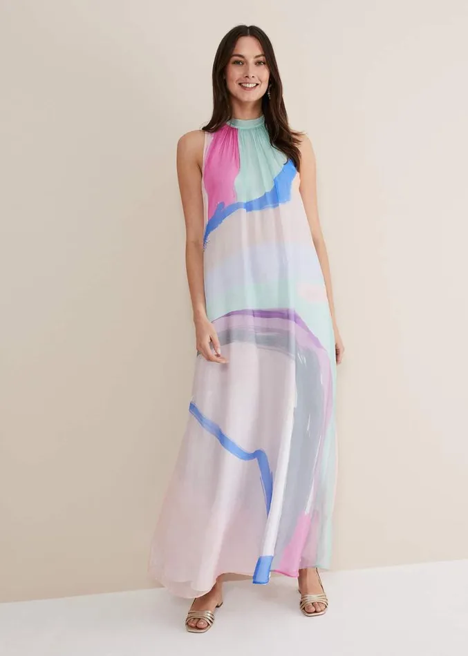 Ronnie Abstract Maxi Dress Multicoloured Women Phase Eight Dresses