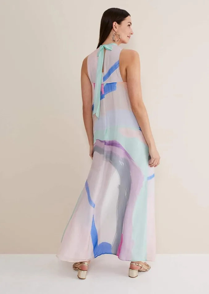 Ronnie Abstract Maxi Dress Multicoloured Women Phase Eight Dresses