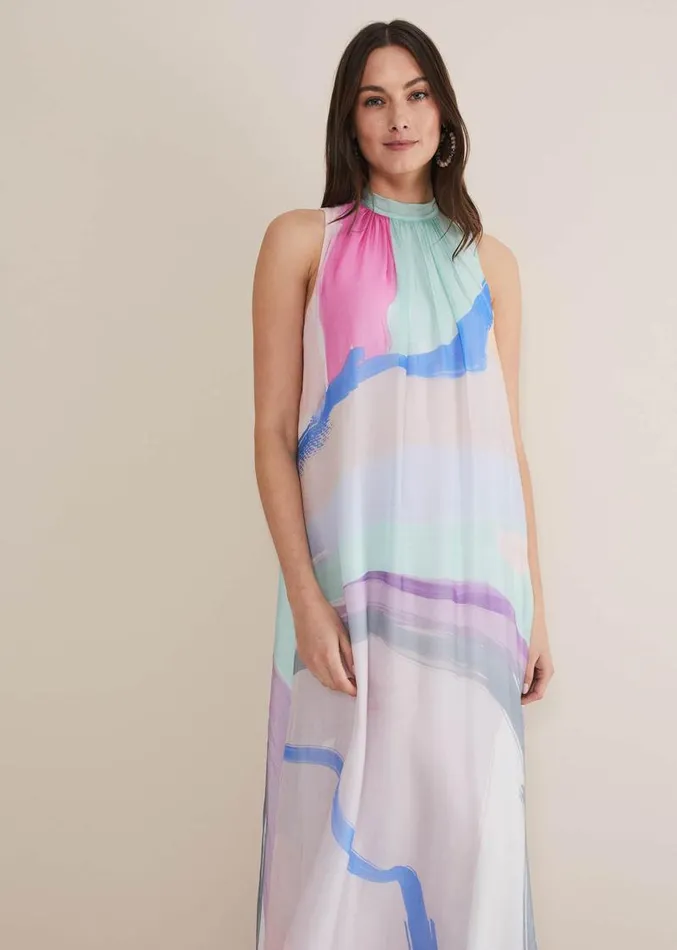 Ronnie Abstract Maxi Dress Multicoloured Women Phase Eight Dresses