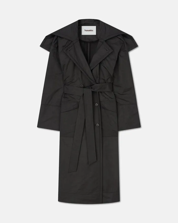 Ruta Tech Parachute Coat Off Off Black Women Nanushka Outerwear