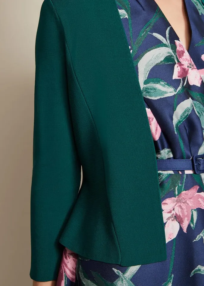 Salma Flare Hem Knitted Jacket Green Women Phase Eight Knitwear
