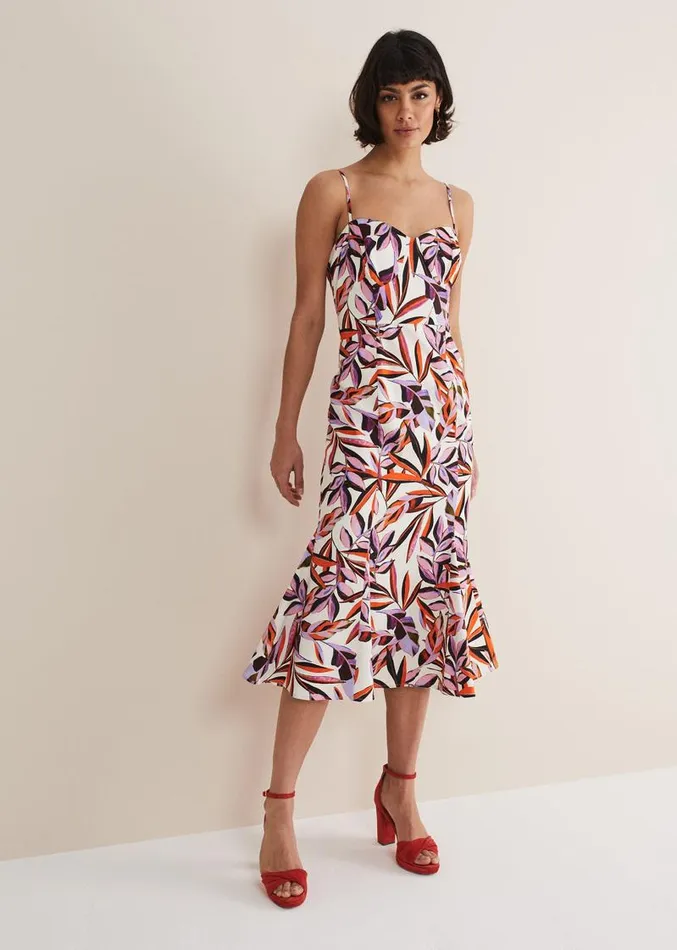 Sammie Leaf Print Fit And Flare Midi Dress Ivorymulti Women Phase Eight Dresses Sammie Leaf Print Fit And Flare Midi Dress Ivorymulti Women Phase Eight Dresses