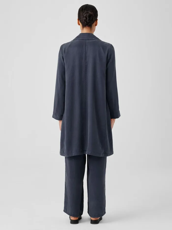 Sandwashed Twill Trench Coat Ocean Women Eileen Fisher Jackets Coats and Vests
