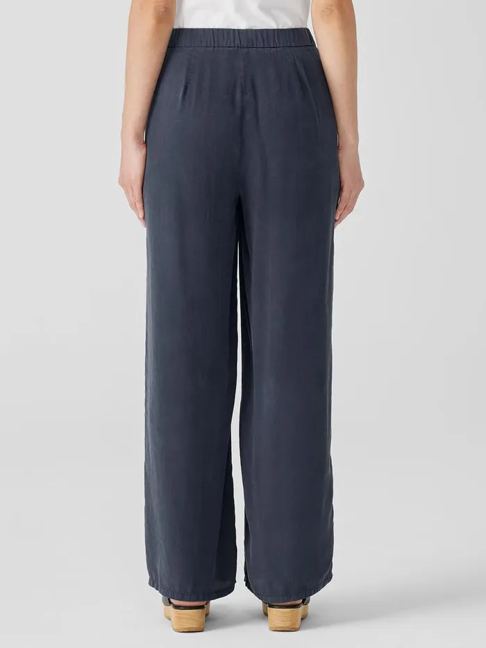 Sandwashed Twill Wide Trouser Pant Ocean Women Eileen Fisher Pants Shorts and Jumpsuits