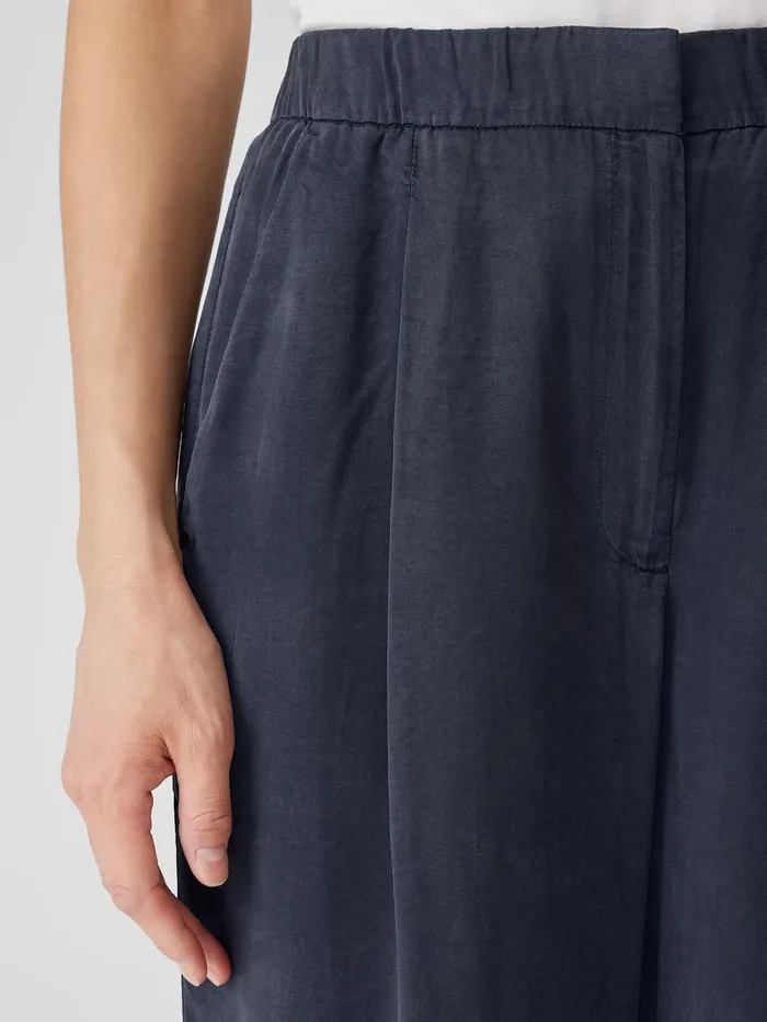 Sandwashed Twill Wide Trouser Pant Ocean Women Eileen Fisher Pants Shorts and Jumpsuits