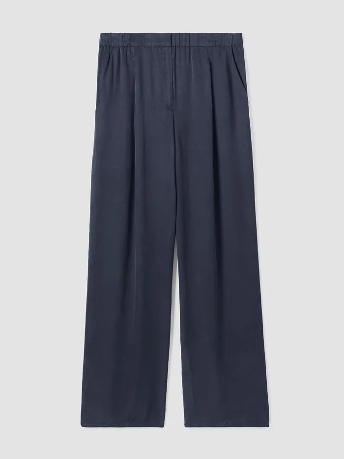 Sandwashed Twill Wide Trouser Pant Ocean Women Eileen Fisher Pants Shorts and Jumpsuits