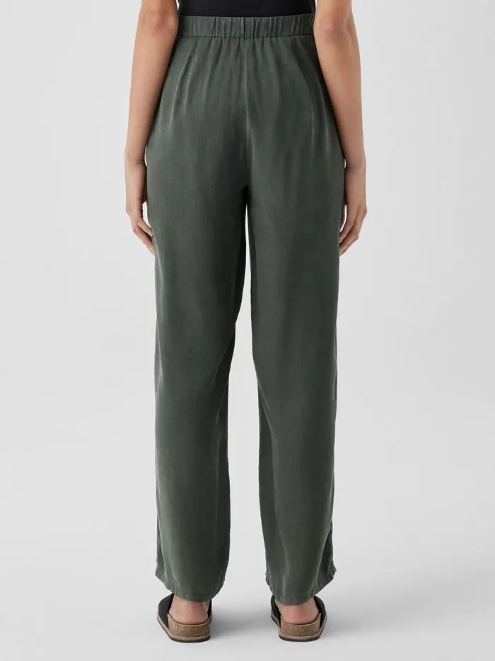 Sandwashed Twill Wide Trouser Pant Ocean Women Eileen Fisher Tanks and Camis