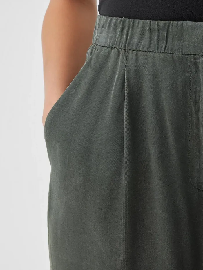 Sandwashed Twill Wide Trouser Pant Ocean Women Eileen Fisher Tanks and Camis