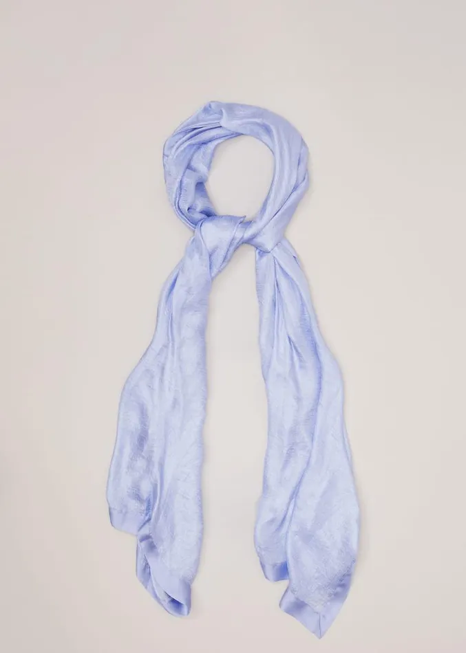 Satin Trim Scarf Pale Blue Women Phase Eight Scarves