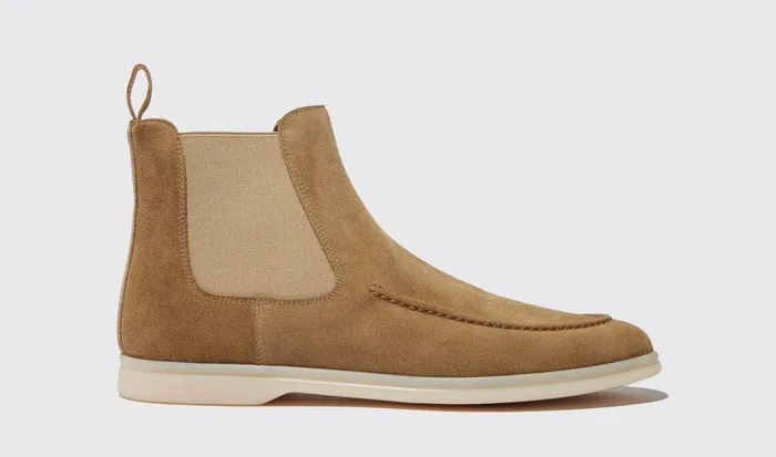 Scarosso Chelsea Boots Men Eugenio Beige Scamosciato Beige 8211 Suede Leather