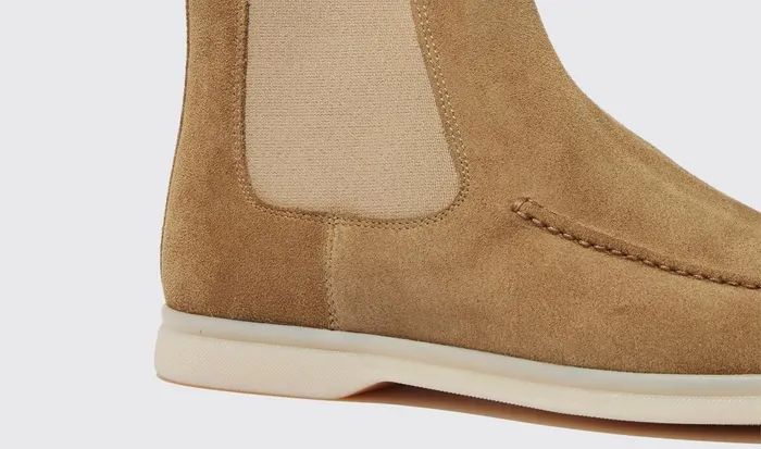 Scarosso Chelsea Boots Men Eugenio Beige Scamosciato Beige 8211 Suede Leather