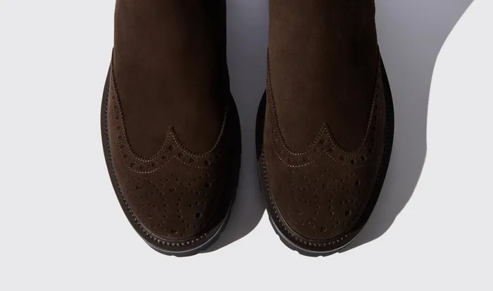 Scarosso Chelsea Boots Men Keith Brown Suede Brown Suede