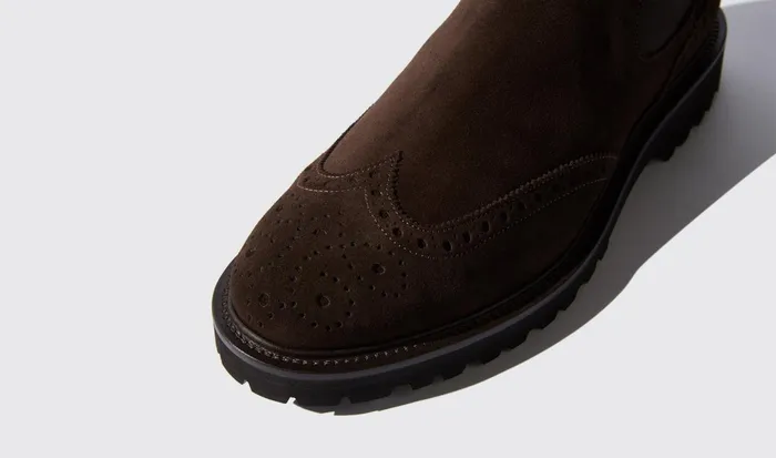 Scarosso Chelsea Boots Men Keith Brown Suede Brown Suede