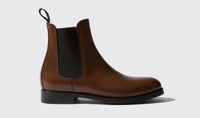 Scarosso Chelsea Boots Women Elena Castagno Dark Brown 8211 Calf