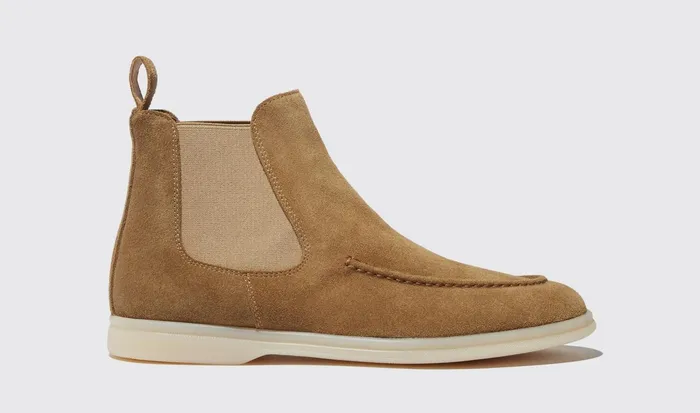 Scarosso Chelsea Boots Women Eugenia Beige Scamosciata Beige 8211 Suede Leather