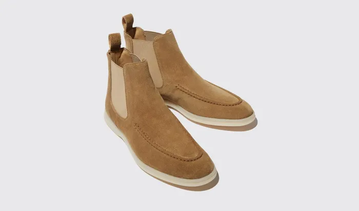 Scarosso Chelsea Boots Women Eugenia Beige Scamosciata Beige 8211 Suede Leather