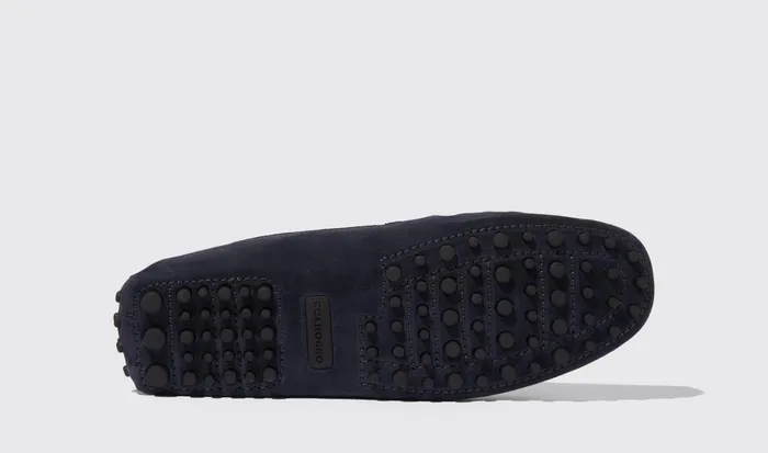 Scarosso Driving Shoes Men Michael Blue Suede Blue 8211 Suede