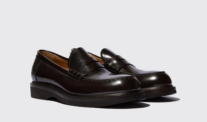 Scarosso Loafers Men Milo Brown Bright Brown 8211 Brushed Calf