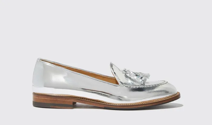 Scarosso Loafers Women Sienna Silver Silver 8211 Calf Leather