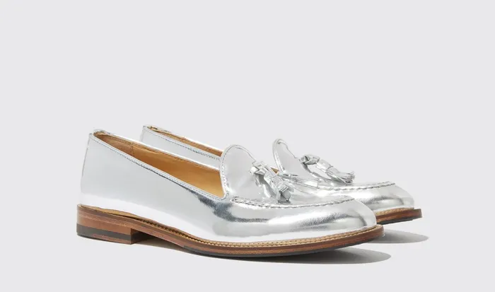 Scarosso Loafers Women Sienna Silver Silver 8211 Calf Leather