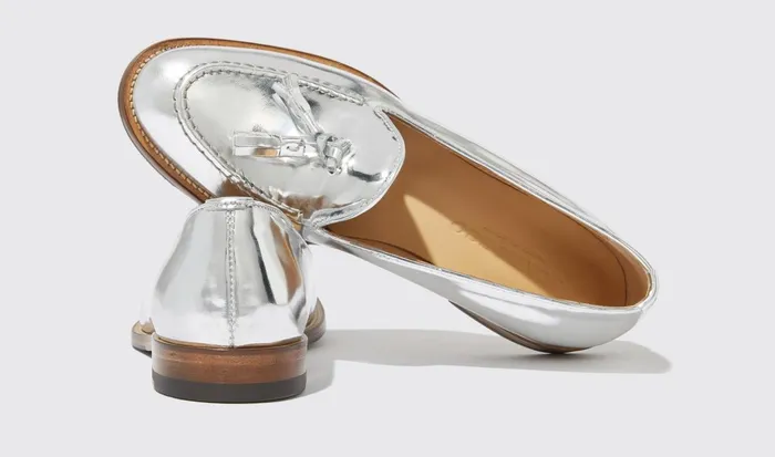 Scarosso Loafers Women Sienna Silver Silver 8211 Calf Leather