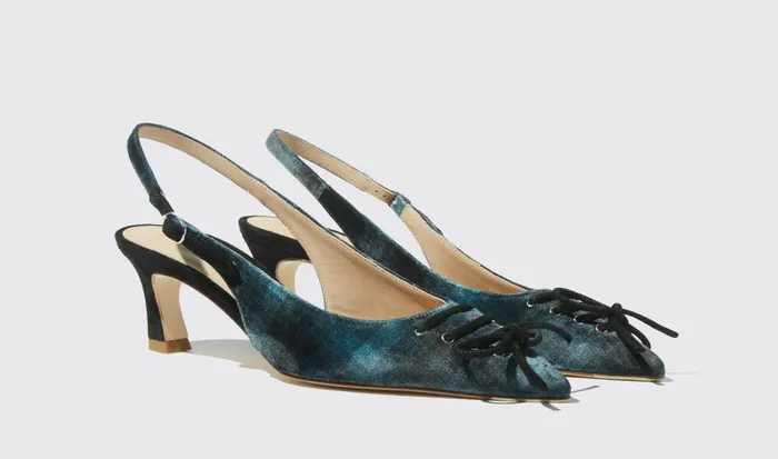 Scarosso Pumps Women Livv Tartan Velvet Tartan 8211 Velvet