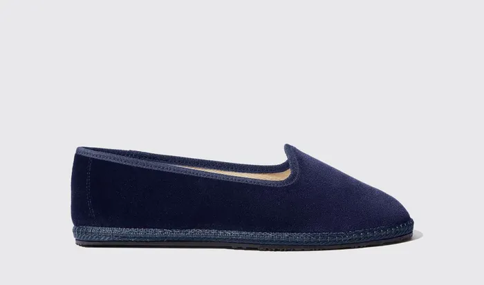 Scarosso Slippers Women Valentina Blu Velluto Blue 8211 Velvet