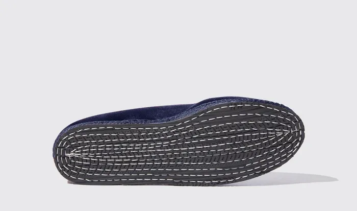 Scarosso Slippers Women Valentina Blu Velluto Blue 8211 Velvet